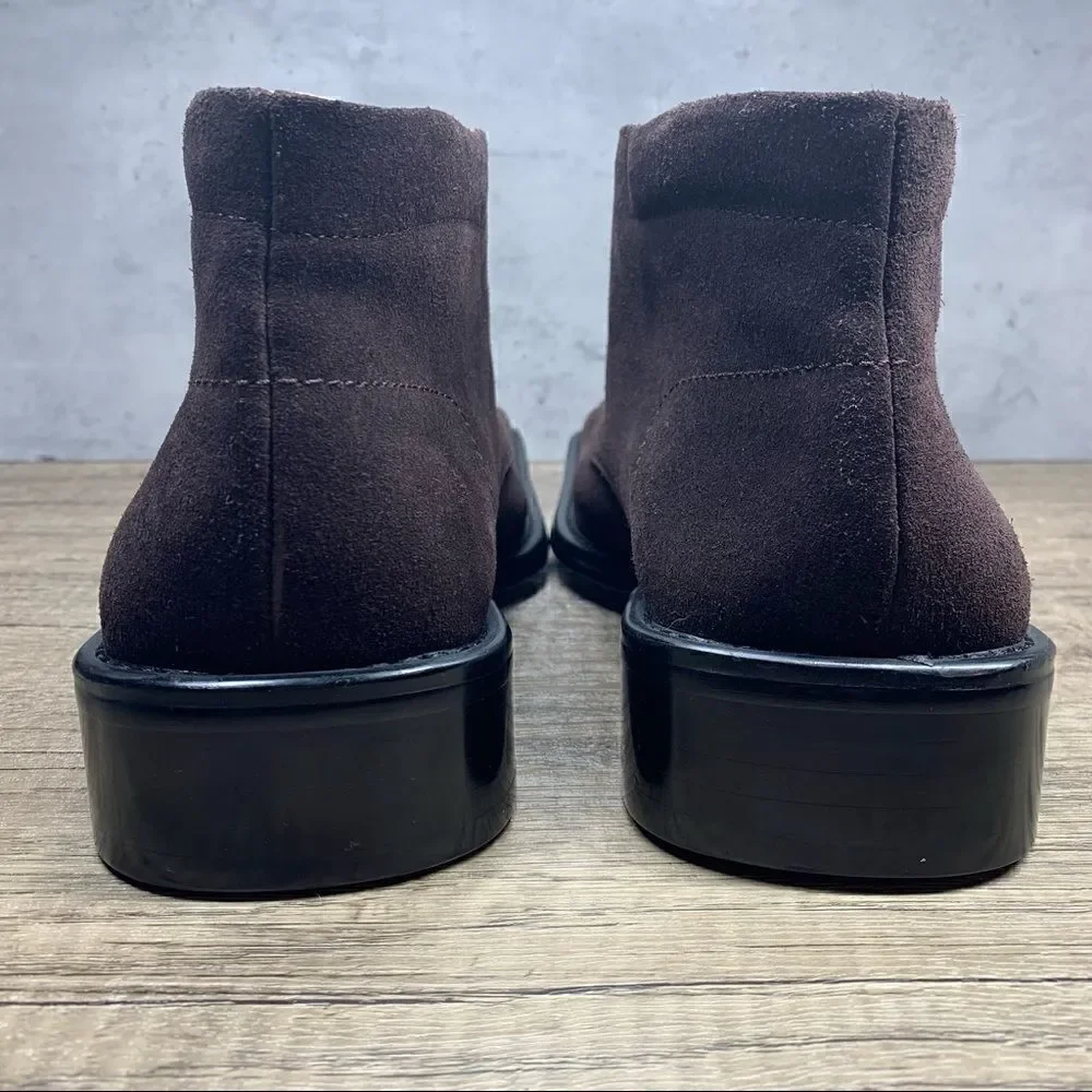 Borgesi Beverly Hills Collection~NWOT~Brown Suede Ankle Boots~Size:42‎